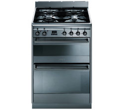SMEG  Concert 60 Dual Fuel Cooker - Stainless Steel
